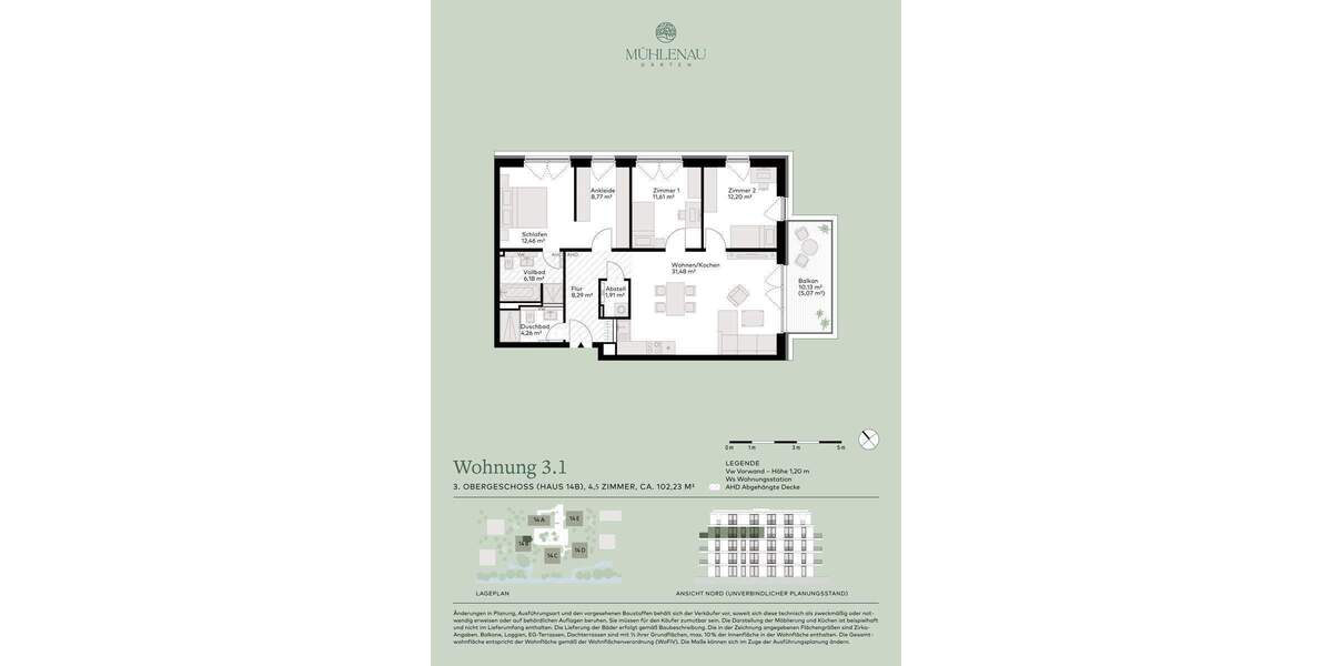 Etagenwohnung Pinneberg - 4 Zimmer, 102 m&sup2;, 650.000&euro; | Angebot:25726595